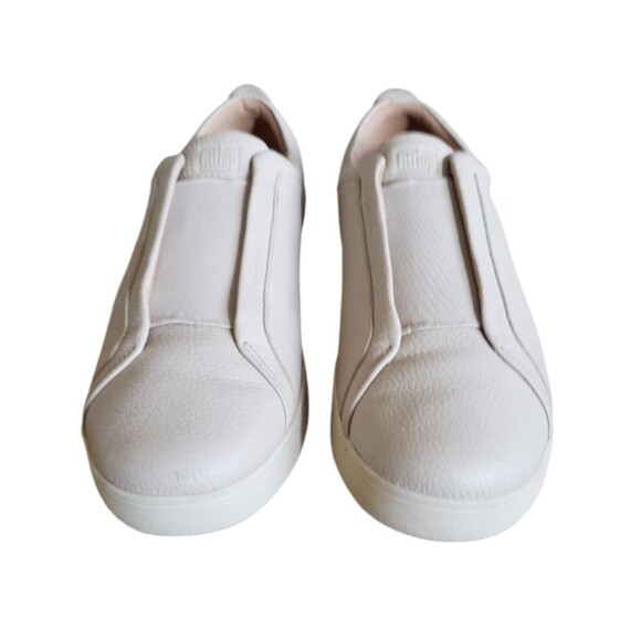 Fitflop Rally Shoes Women Sz 10 Beige Leather Slip On Athletic Walking Sneakers main image 1
